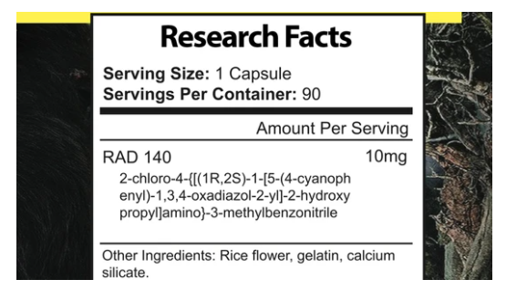Lawless Testolone Sarm Rad-140 10 mg 90 caps